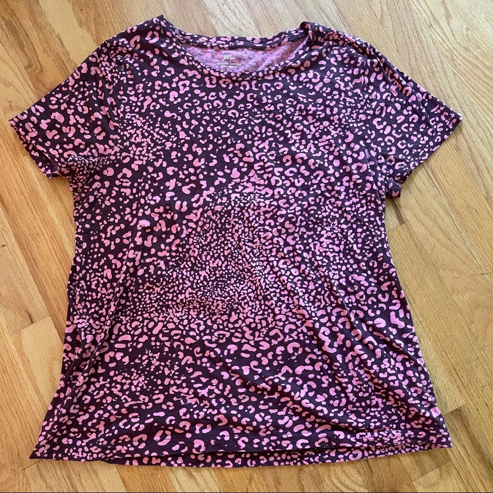J.Crew L cheetah print t-shirt